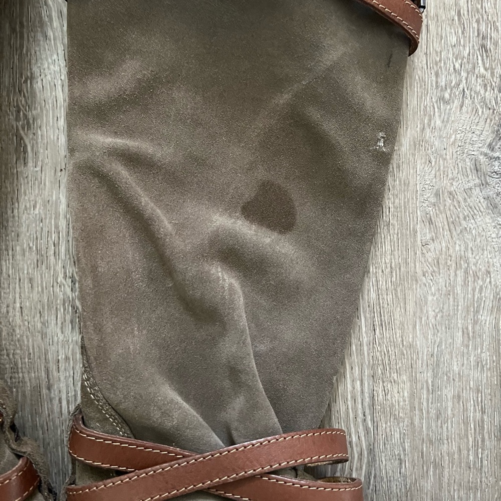 Frye Jane Strappy Boot - Size 6.5 - Gray Suede - Picture 6 of 9